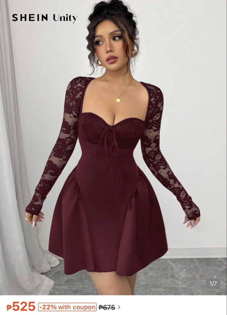 Sexy Maroon Dress (Category: Dresses) located in Manila. Submitted by mgreyssiii (Listing ID 1467431519, Image 3). Description: Used once Small 📍Santa Cruz, Manila.