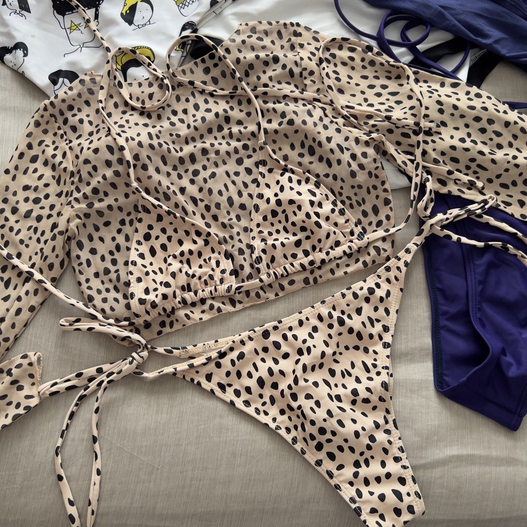 Shein Bikini Sets Bundle of 4 (Category: Bikinis & Swimsuits) located in Pasig City. Submitted by jenscloset86 (Listing ID 1467400938, Image 1). Description: Brand: Shein Size: Small • Not brand new. • Used ONCE only during my last beach trip. • Flaws are posted..