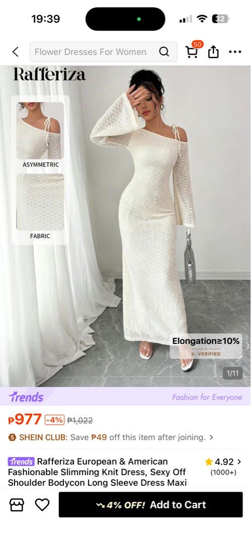 Shein Bodycon Maxi Dress (Category: Dresses) located in Paranaque City. Submitted by kimchan15 (Listing ID 1467499328, Image 1). Description: B: up to 34 W: up to 29.