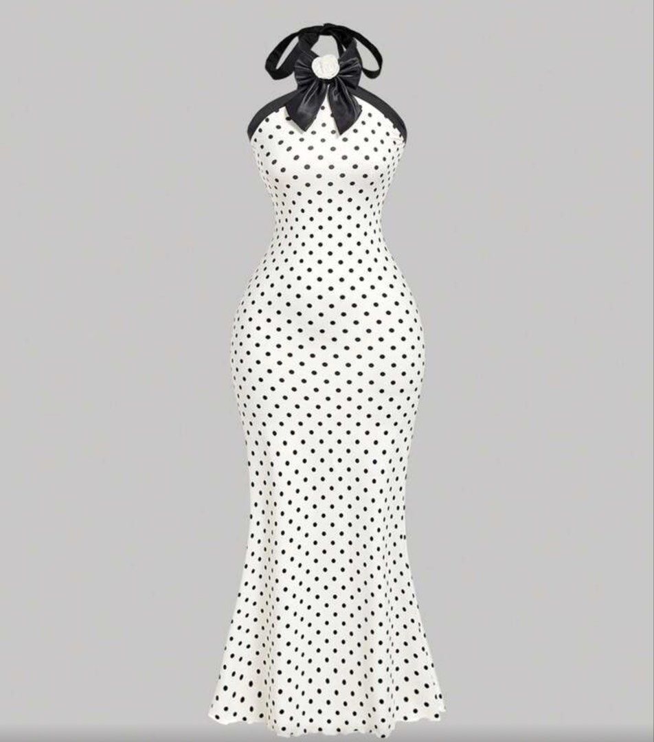 shein long polka dot dress (Category: Dresses) located in Baguio. Submitted by eunicedeclutter (Listing ID 1467442422, Image 1). Description: only used once, size small deliver via jnt, new seller here message me for more info please.