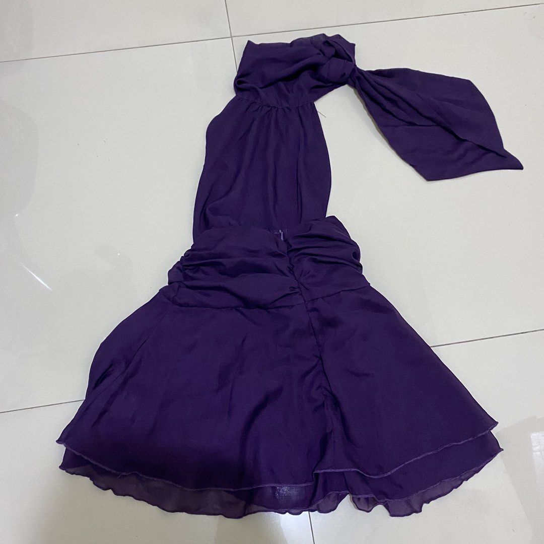 SHEIN Purple Backless Dress (Category: Dresses) located in Quezon City. Submitted by lovelylittlepreloves (Listing ID 1467395380, Image 3). Description: only worn once.