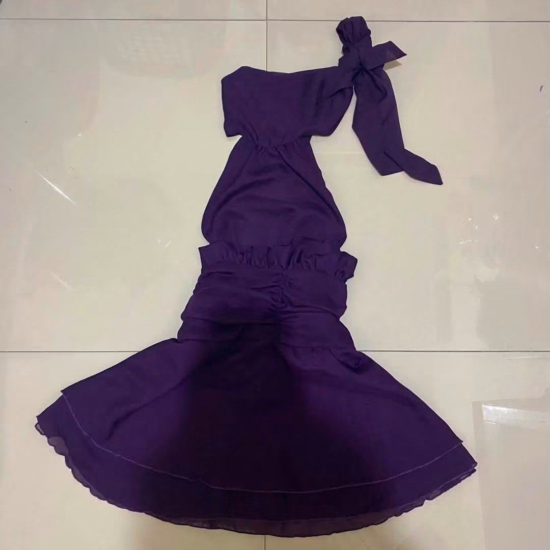 SHEIN Purple Backless Dress (Category: Dresses) located in Quezon City. Submitted by lovelylittlepreloves (Listing ID 1467395380, Image 1). Description: only worn once.