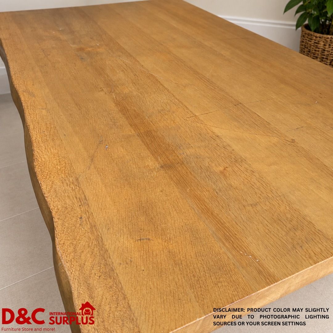 SOLID WOODEN LOW TABLE / CENTER TABLE (Category: Tables & Sets) located in Caloocan City. Submitted by dcintsurplus (Listing ID 1467425779, Image 3). Description: SOLID WOODEN LOW TABLE / CENTER TABLE P3,490 📏 DIMENSIONS: • Length: 150 cm • Width: 90 cm • Height: 35 cm 📋 Product Details: • Natural wood finish • Sturdy and functional design • Unique wood grain • Pre-loved surplus item at an affordable price! ⚠️ Please note: This is a surplus/pre