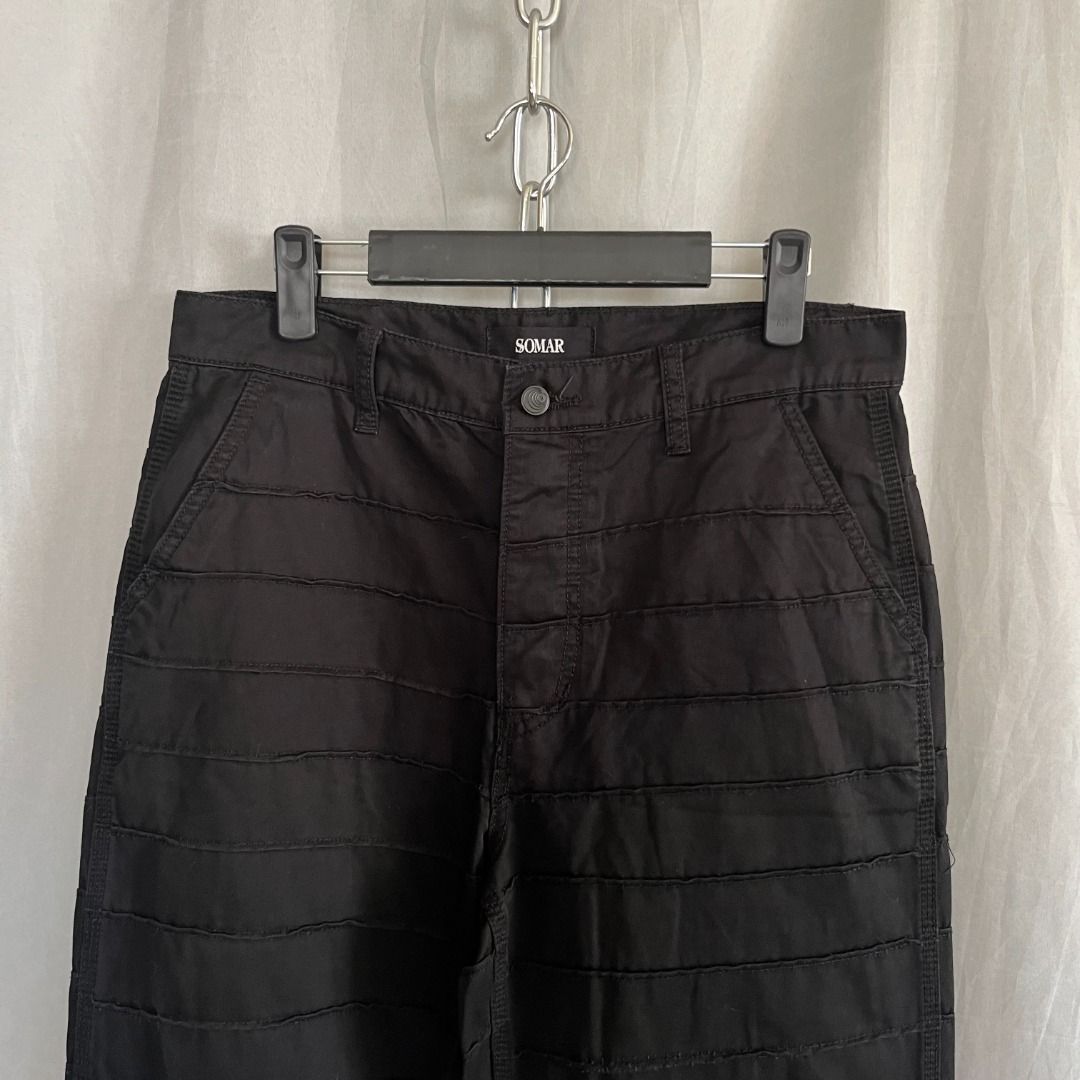 Somar Ahab Moors Pants(IYKYK) (Category: Jeans) located in Quezon. Submitted by _babypluto (Listing ID 1467448427, Image 2). Description: Tagged size: 32 Condition: few sign of usage but still in a very good condition Measurements: Thigh: 12 inches Knee: 10.5 inches Waist: 32 inches Inseam: 27.5 inches Length: 40.5 inches Leg Opening: 11.5 inches Front Rise: 12.5 inches Tags: Raf simons, rick owens, undercover.