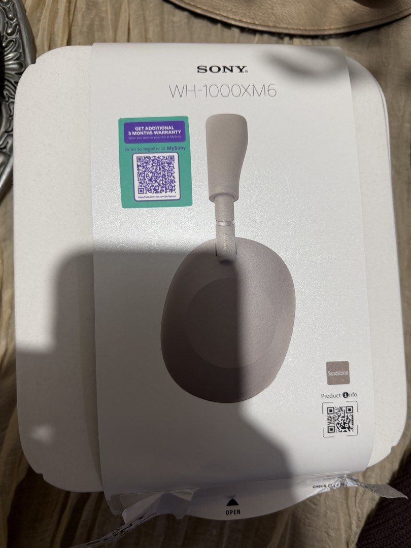 Sony 1000XM-6 (Category: Headphones & Headsets) located in Taguig. Submitted by declutterprince2 (Listing ID 1467518457, Image 3). Description: Brand New Sony 1000XM6 Headphones Complete with Case, Box, Charger, Cables Opened but not used RFS: Gift, already have headphones.