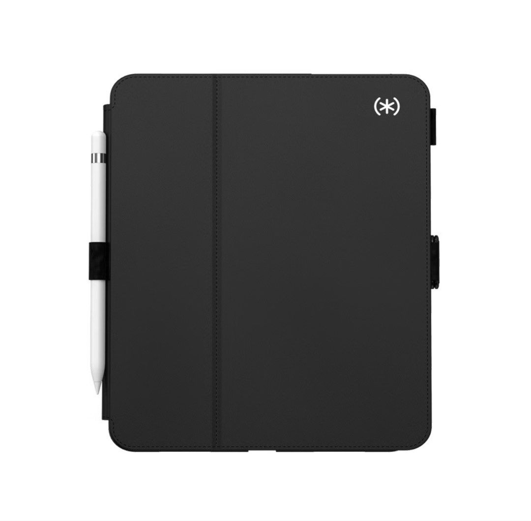SPECK iPad Case for 11th gen/10th gen (Category: Cases & Sleeves) located in Manila. Submitted by riy4hmg (Listing ID 1467411023, Image 1). Description: - Brand: SPECK - Compatibility: Designed for iPad 11th Gen and 10th Gen - Color: Classic Black - Condition: Brand New - Features: Built-in Apple Pencil holder loop for secure storage - Design: Sleek folio style offering reliable daily protection and stand functionality.