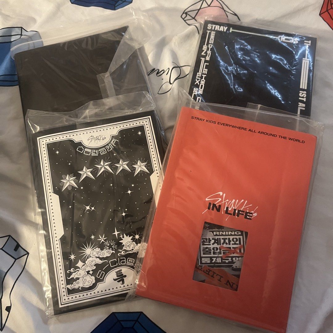StrayKids Albums ( Set Only ) (Category: K-Wave Merchandise) located in Quezon City. Submitted by ch1zu.bentables (Listing ID 1467445578, Image 1). Description: Condition: 9/10 ⭐ ( Opened then stored ) Originally bought everything for: ₱ 4,000 Inclusions: - Stray Kids Album: Mixtape - Stray Kids Album: Go Live The First Album ( Black Ver. ) - Stray Kids Album: In-Life ( Orange Ver. ) - Stray Kids Album: S-ClassThe Third Album MOP: GCash | Meet-up
