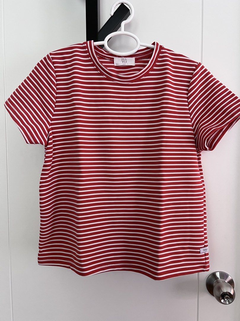 Striped Shirt (Category: Blouses) located in Muntinlupa City. Submitted by thriftpandamnl (Listing ID 1467525769, Image 1). Description: Size: Medium Pick-up: Brgy Sucat, Muntinlupa City Delivery via Lalamove, J&T, Flash.