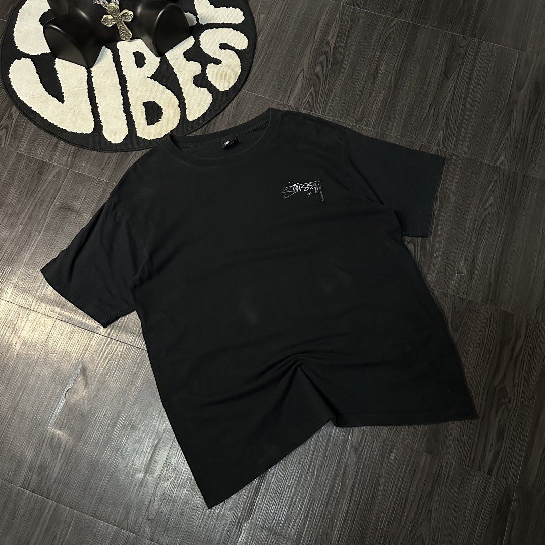 STUSSY (Category: Formal Shirts) located in San Jose del Monte. Submitted by xanthrift2.0 (Listing ID 1467445712, Image 3). Description: STUSSY BLACK TEE color rate: 9.8/10 dimes: 22 x 29 (large) ₱999 .