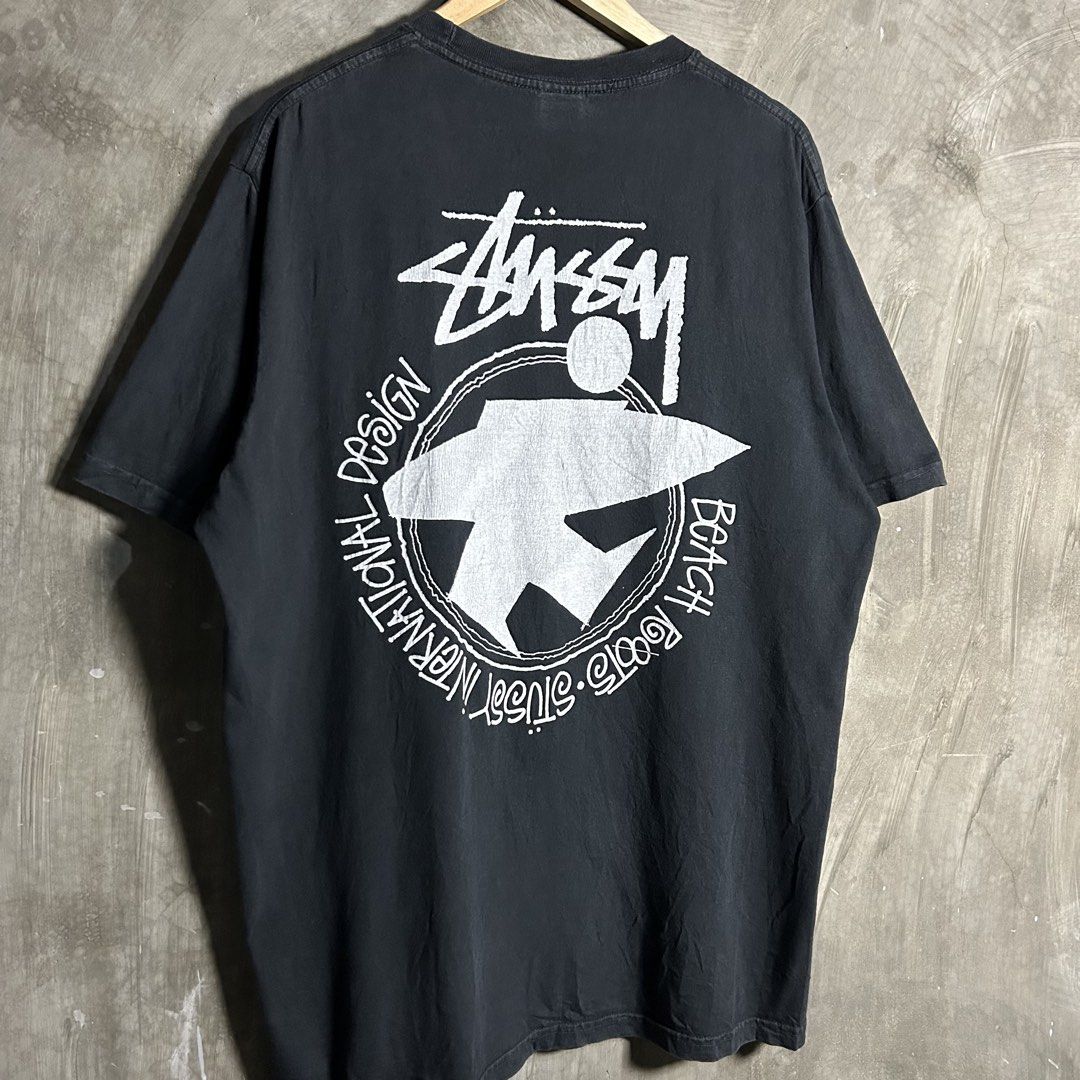 Stussy - Beach Roots Pigment Dyed Tee (Category: Tshirts & Polo Shirts ) located in Tayabas. Submitted by streetdepartment (Listing ID 1467546779, Image 2). Description: Stussy - Beach Roots Pigment Dyed Tee Very good condition Flaw/s: hairlines and needswash Size: Large fits XL Measurements (inches): Width: 24” Length: 31.5” Dm to purchase! Note: Manage your expectations as you are dealing with secondhand items. Color may vary due to lighting. N