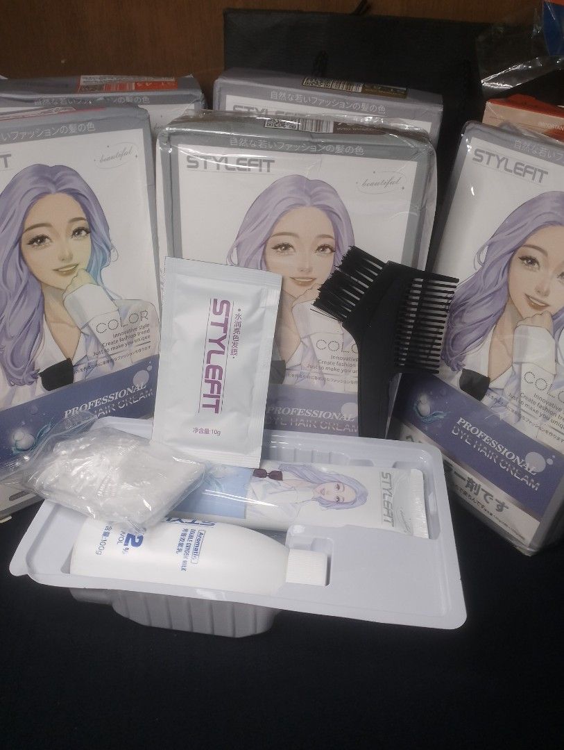 HAIR COLOR - ₱180 ONLY! COMPLETE SET (Category: Hair) located in Manila. Submitted by journnierph (Listing ID 1467477182, Image 1). Description: ✨ STYLEFIT HAIR COLOR - ₱180 ONLY! COMPLETE SET! ✨ Japan Formula | Easy to Color | Natural Colors AVAILABLE SHADES (ONHAND!): Lakas makaputi😘 🍯 Honey Brown - Best Seller! Brightening, pang morena! 🤎 Ash Brown - Ashy brown, hindi orange! 💗 Pink Brown - Soft pink brown, pang soft girl! 🧋 Milk Tea - Ko