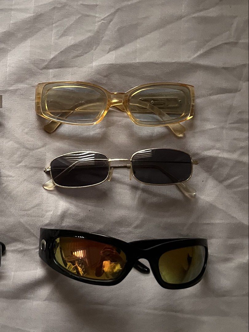Sunglasses Collection (can be bought as a bundle) (Category: Sunglasses & Eyewear) located in Las Pinas. Submitted by basicapparel_mnl (Listing ID 1467452201, Image 3). Description: - Buy Individually 50 pesos! - Buy as a bundle 300 pesos only! - no damages - final price!! .