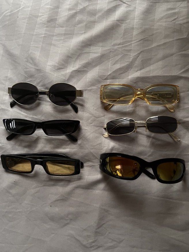 Sunglasses Collection (can be bought as a bundle) (Category: Sunglasses & Eyewear) located in Las Pinas. Submitted by basicapparel_mnl (Listing ID 1467452201, Image 1). Description: - Buy Individually 50 pesos! - Buy as a bundle 300 pesos only! - no damages - final price!! .