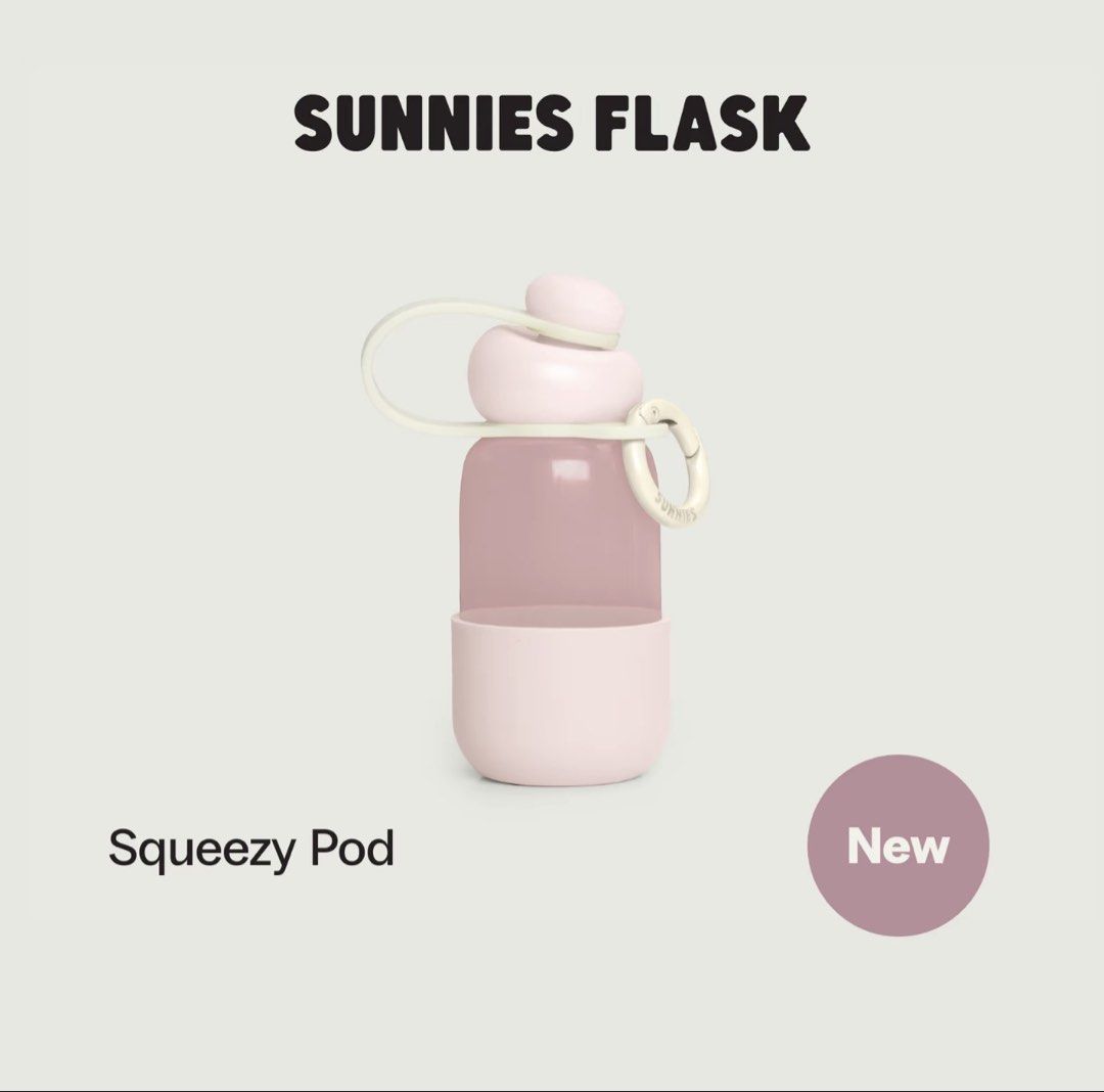 Sunnies Flask Squeezy Pod Pink Bottle (Category: Water Bottles & Tumblers) located in Makati City. Submitted by bellabianca.769 (Listing ID 1467385000, Image 1). Description: .