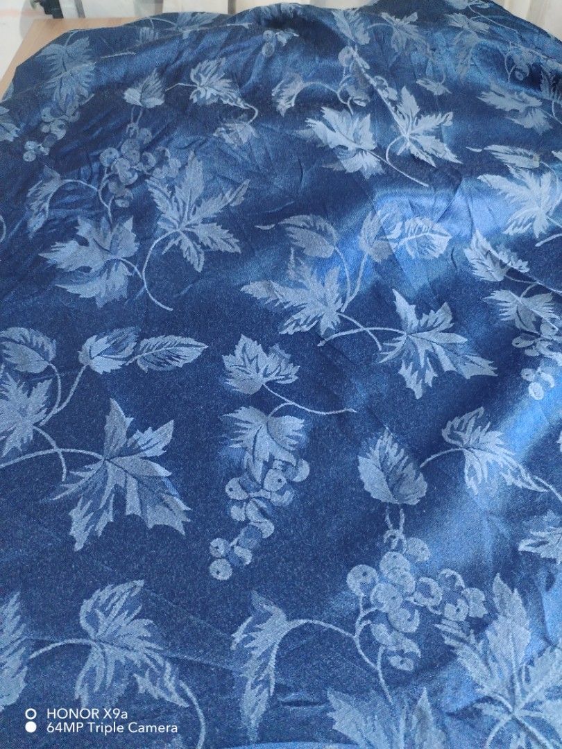 Table Topper ( 8 - 10 seaters) (Category: Table Linen & Textiles) located in Muntinlupa City. Submitted by arciagamaryann68 (Listing ID 1467459818, Image 2). Description: - Elegant blue table topper featuring a stylish leaf and grape vine pattern - Perfectly sized for 8 to 10 seater dining tables - Great for everyday use, parties, family gatherings, and special occasions - Adds an instant cozy and classy vibe to your dining room setup - Easy to f