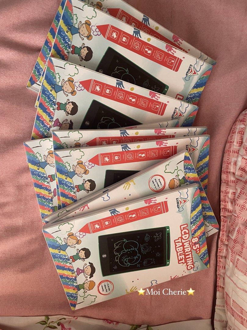 TAKE ALL LCD Writing Tablet for Kids (Category: Stationery & School Supplies) located in Naga. Submitted by thesecondbloom (Listing ID 1467405588, Image 2). Description: 🛍️ FOR SALE LCD Writing Tablet for Kids 📱 - Take all 10 PCS - good for giftinggg - brand new in original box (Multiple units available) - perfect for kids' drawing, notes, and memos - includes stylus for easy writing - one-touch erase feature 📦 ship thru JNT | first to pay bas