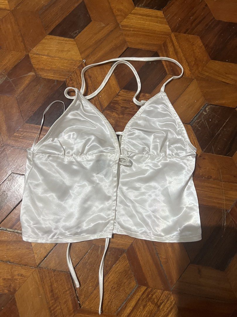 take all Women tops and bodysuit bundle (Category: Blouses) located in Quezon City. Submitted by shadecluttersss (Listing ID 1467489866, Image 3). Description: - Bundle of 5 stylish tops and bodysuits - Includes: Black lace bodysuit, acid wash ribbed bodysuit, white satin halter top, grey ribbed tank top, and black racerback crop top - Mix of versatile basics and standout statement pieces - Various cuts and comfortable fabrics - Sold as a bundle 
