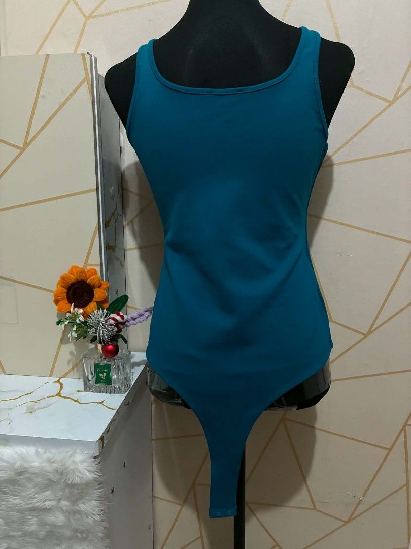 Teal Square Neck Bodysuit (Category: Sleeveless) located in Manila. Submitted by jollyann_b1990 (Listing ID 1467438129, Image 2). Description: .