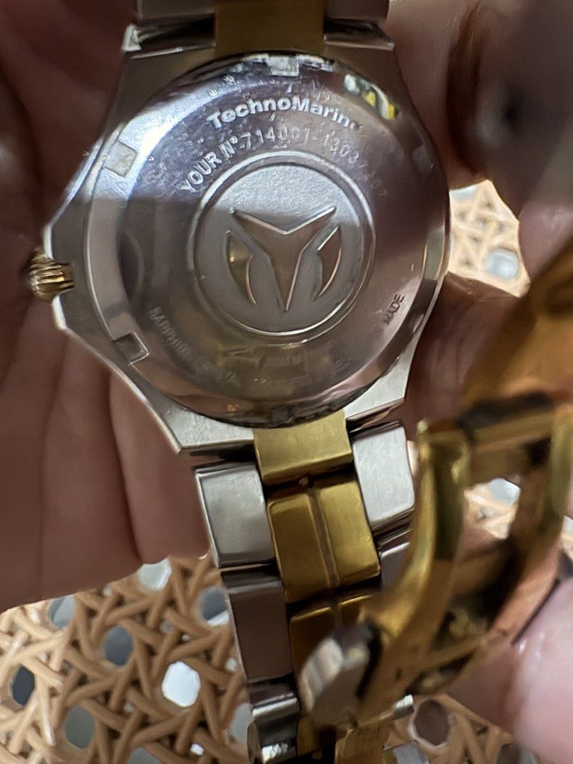 TechnoMarine Sea Pearl Watch (Category: Women's Watches) located in Manila. Submitted by brandnewbagsandwatchphils. (Listing ID 1467471365, Image 2). Description: Selling TechnoMarine Watch Slightly used Gift from my Mom in US Original guaranteed 💯 Watch only!! Sea Pearl 34mm White Mother-of-Pearl Dial Women's Swiss Quartz (Battery-Powered) Watch Movement: Swiss Quartz (Battery-Powered) Case Width: 34mm Water Resistance: 200 m (660 feet) Feature
