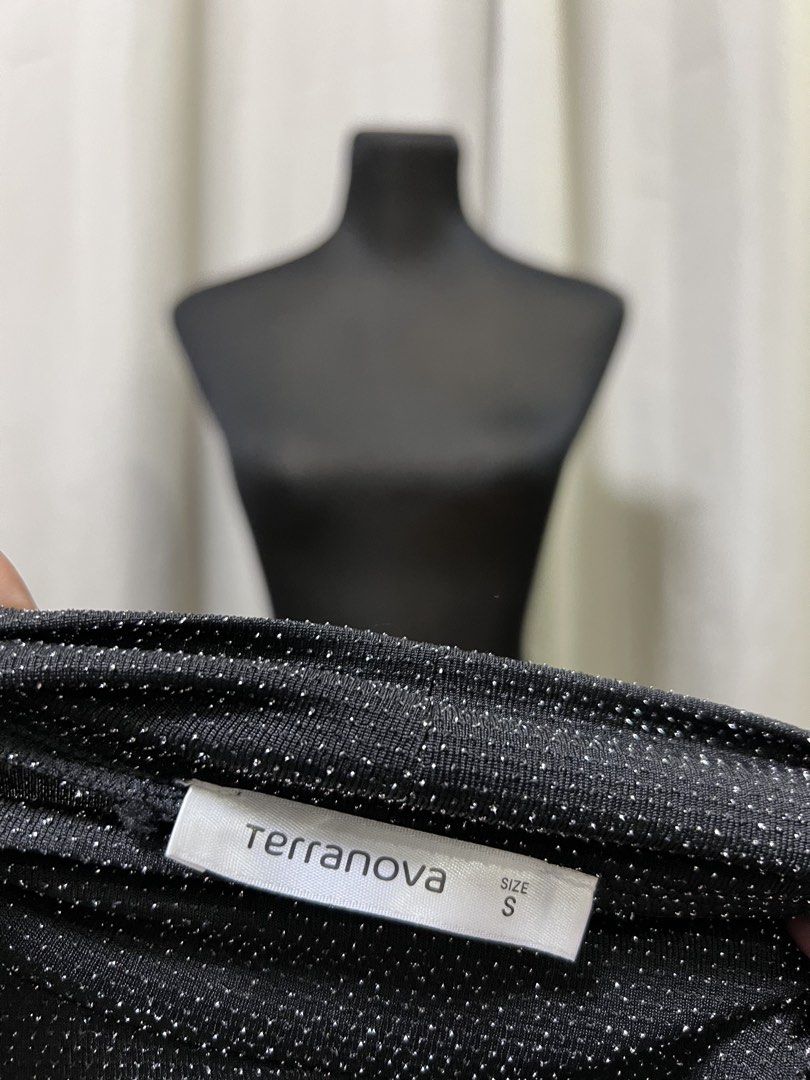 Terranova black mock neck top with glitters (Category: Shirts) located in Las Pinas. Submitted by jilanah (Listing ID 1467557875, Image 3). Description: .