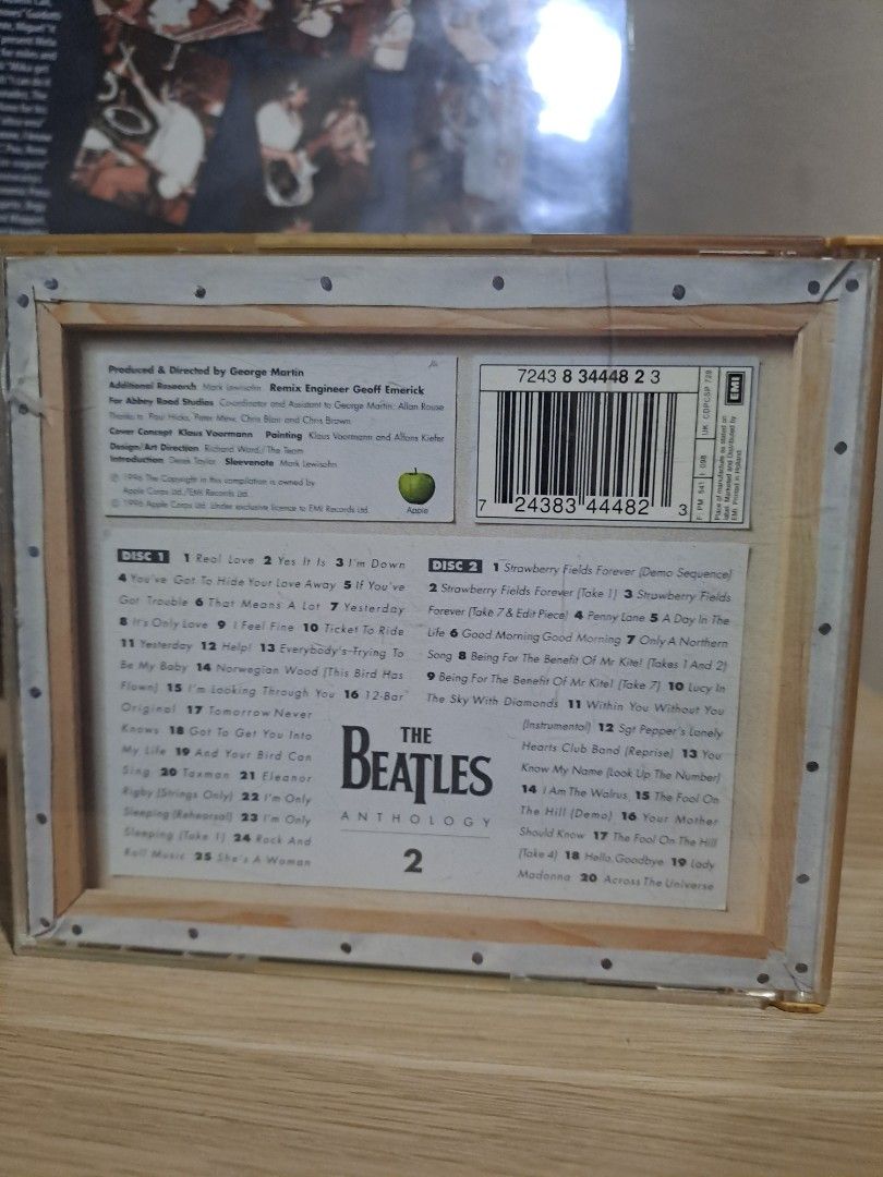 The Beatles Anthology 2 Double CD Album (Category: CDs & DVDs) located in Las Pinas. Submitted by cobieshop (Listing ID 1467491725, Image 2). Description: - Authentic The Beatles Anthology 2 double CD set - Includes 2 discs packed with rare tracks, studio outtakes, and live performances - Standard jewel case packaging with iconic collage cover art and tracklist on back - Great for completing your Beatles collection or as a gift for music lovers -