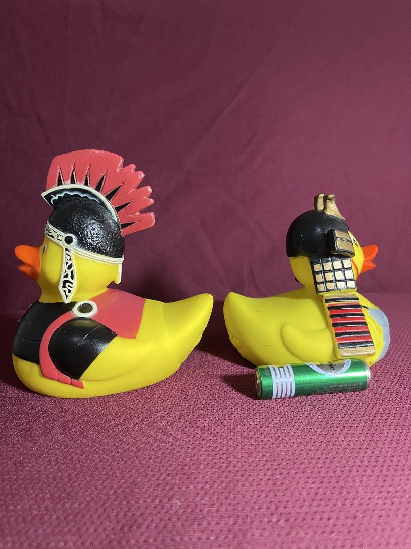 The British Museum Warrior Rubber Ducks Roman Samurai Pair (Category: Figurines & Statues) located in Manila. Submitted by dstrangerthings (Listing ID 1467556609, Image 3). Description: - Official British Museum collectible rubber ducks (set of 2) - Features a Roman legionary and a Japanese samurai with detailed armor, helmet, and accessories - Authentic museum stamp on the bottom of each duck - Great addition to any duck collection or historical