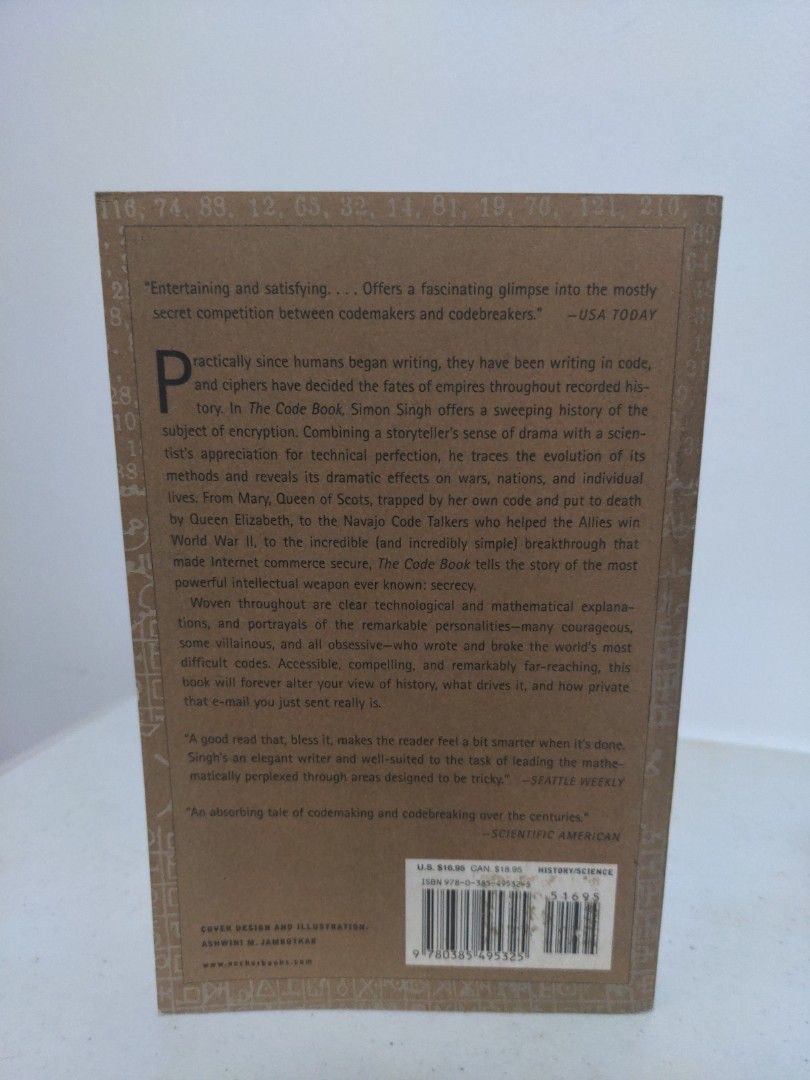 The Code Book, Simon Singh (Category: Storybooks) located in Baguio. Submitted by fosterthe (Listing ID 1467506318, Image 2). Description: see photos for condition gcash/j&t the code book simon singh paperback cryptography.