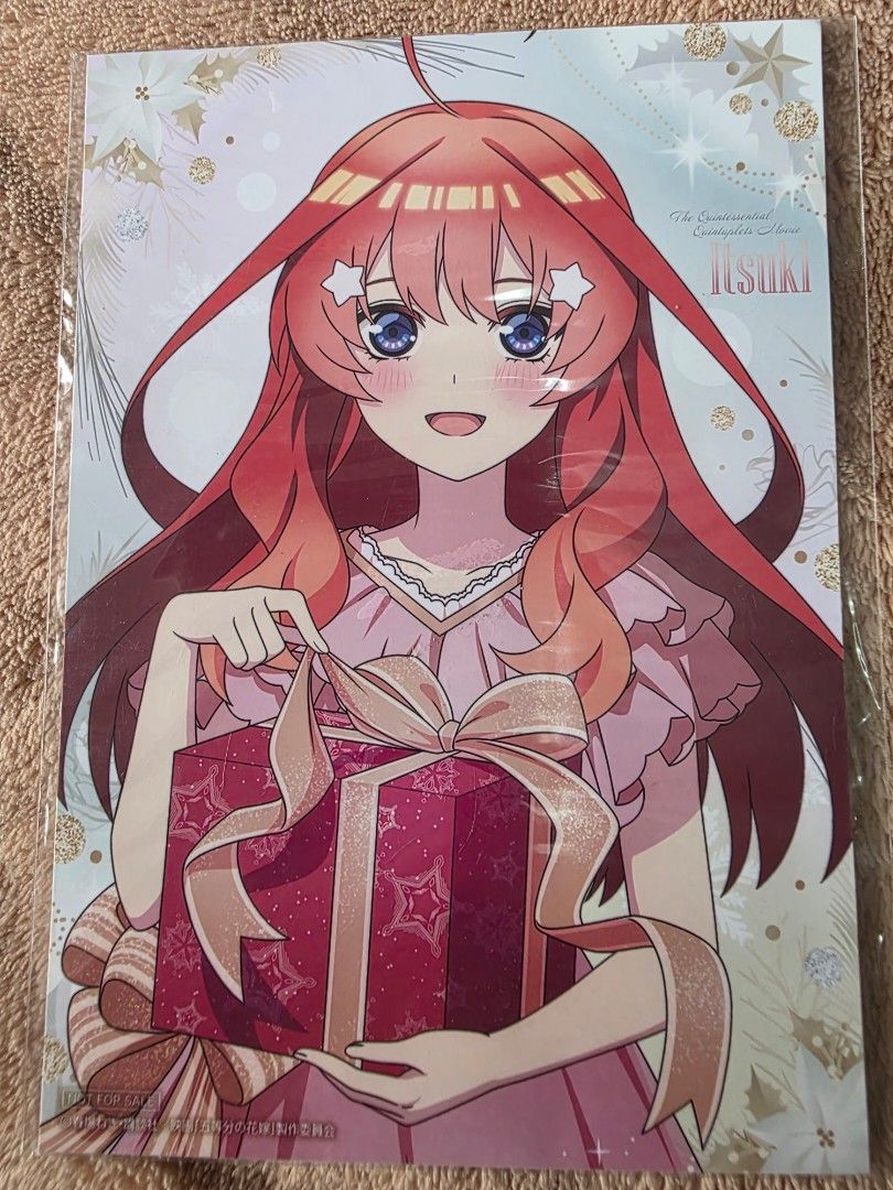 The Quintessential Quintuplets Itsuki Nakano Postcard Present (Category: Other Merchandise) located in Manila. Submitted by animestuffsshop (Listing ID 1467367586, Image 1). Description: The Quintessential Quintuplets Itsuki Nakano Postcard Present - Official - WYSIWYG MOD: JNT, LBC COP, Lalamove MOP: GCASH.
