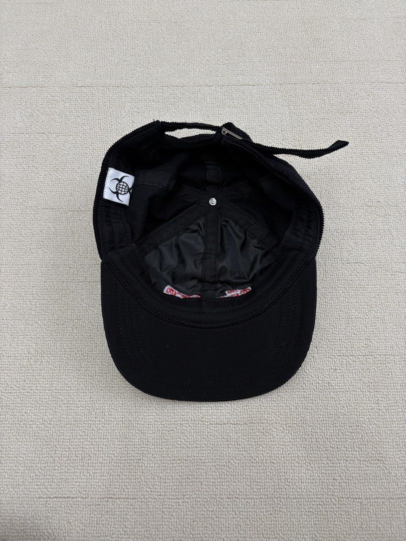 The Spectre Black Corduroy Baseball Cap (Category: Caps & Hats) located in Manila. Submitted by porma.market (Listing ID 1467403749, Image 3). Description: - Color & Material: Premium black corduroy with a clean structure - Design: Bold red 'THE Spectre' embroidery with a unique gun graphic inside the letter 'r' - Fit: Comfortable fit with an adjustable metal strapback closure - Details: Includes inner lining and authentic branded tags - Conditio