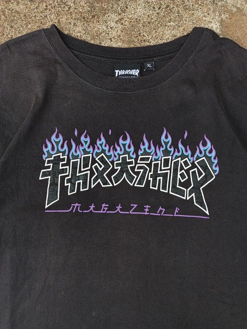 Thrasher Magazine Godzilla Charred Shirt (Category: Tshirts & Polo Shirts ) located in Laguindingan. Submitted by lootsbyberle (Listing ID 1467518342, Image 2). Description: 21.5x29 XL on Tag Thrasher Hard Tag 🔥 Cracks on print (check photo) Perfect for Skaters 🛹 MOP: GCASH NO COD, NO FREE SHIP POLICY! .