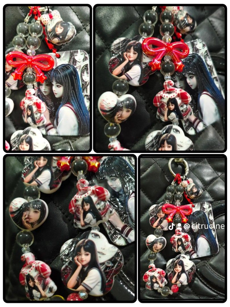 Tomie Bagcharm Junji Ito Handmade (Category: Character Goods) located in Rizal. Submitted by cc_xixi (Listing ID 1467579577, Image 2). Description: more designs on my tktk page .