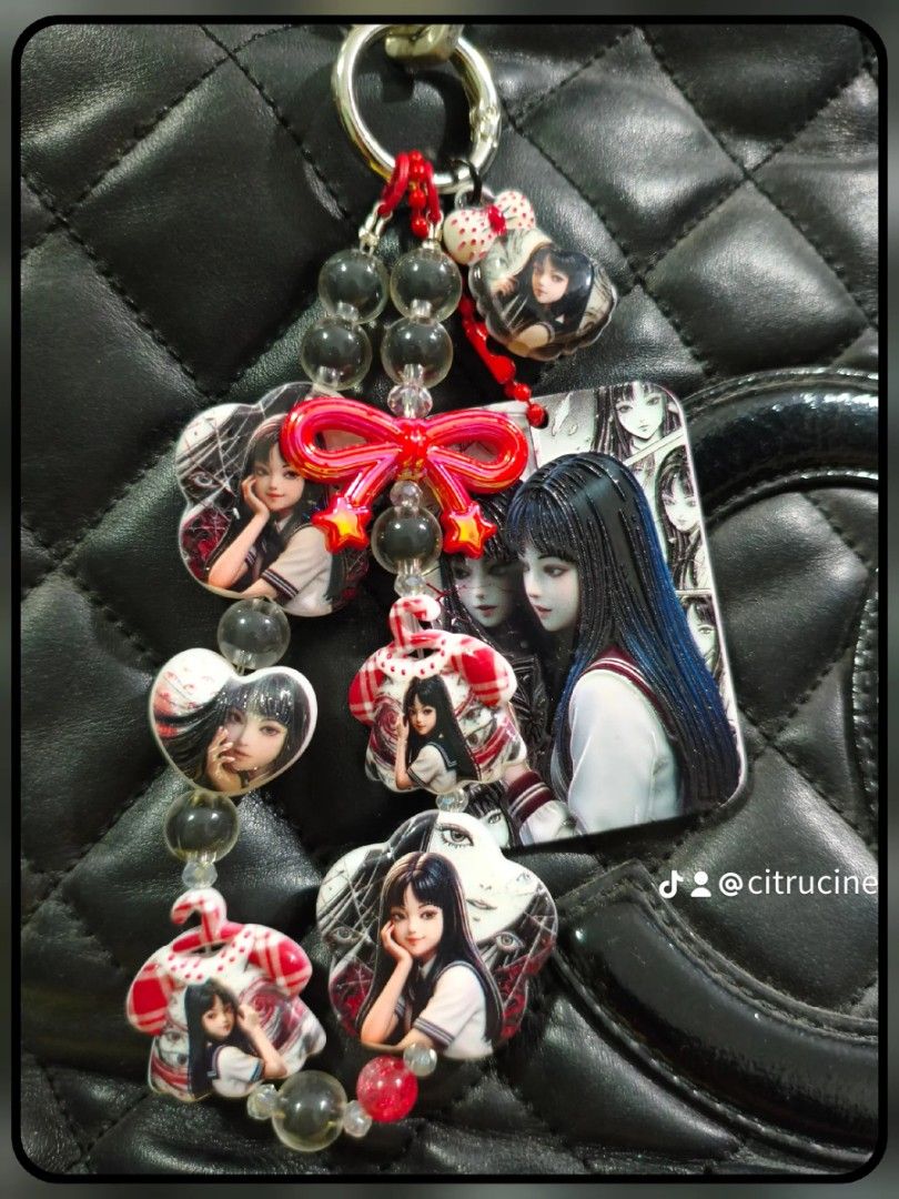 Tomie Bagcharm Junji Ito Handmade (Category: Character Goods) located in Rizal. Submitted by cc_xixi (Listing ID 1467579577, Image 1). Description: more designs on my tktk page .