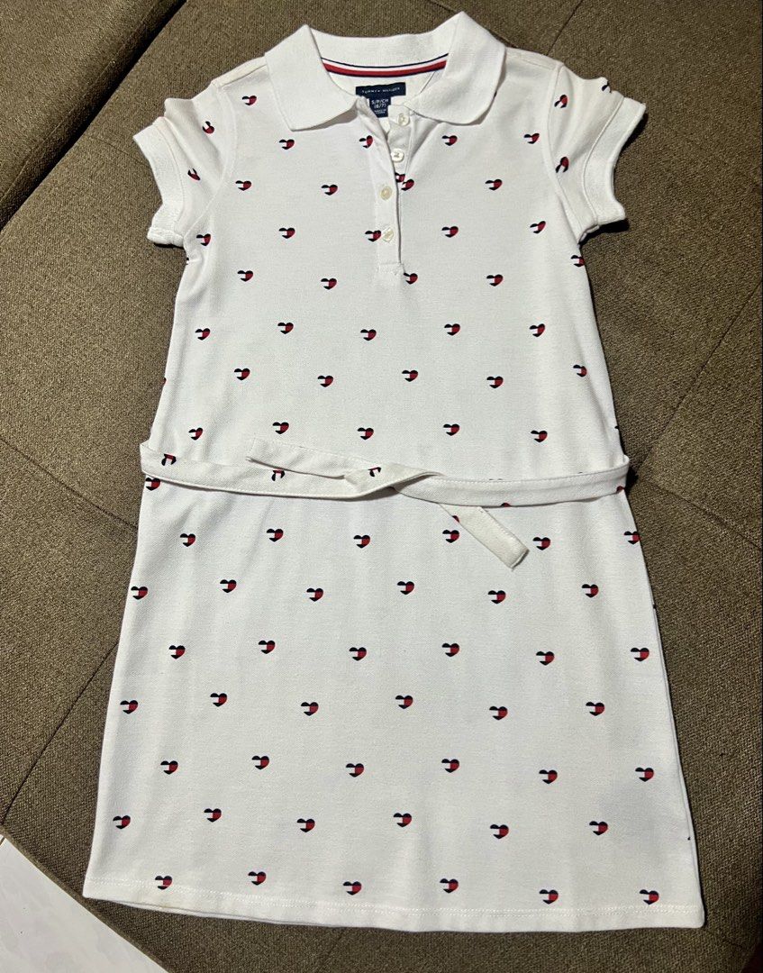Tommy Hilfiger Multi Logo Dress (Category: Babies & Kids Fashion) located in San Pedro. Submitted by havenspace_ (Listing ID 1467398836, Image 1). Description: Pre-loved Like New - Used twice Size S(6/7) First owner, not faded, no flaws .