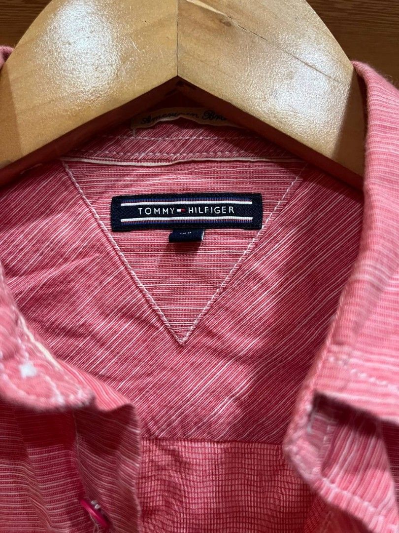 Tommy Hilfiger pink long-sleeve button-down shirt (Category: Babies & Kids Fashion) located in Quezon City. Submitted by michypeachyy1 (Listing ID 1467545788, Image 2). Description: 350 plus ship 6 to 8 yrs old.