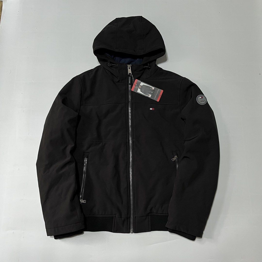 Tommy Hilfiger Soft Shell Bomber Jacket BRAND NEW (Category: Coats, Jackets and Outerwear) located in Bacoor. Submitted by ItsShoeGood (Listing ID 1467448510, Image 2). Description: Brand new condition w/ hangtag pa Size medium on tag 23 width 27 length .