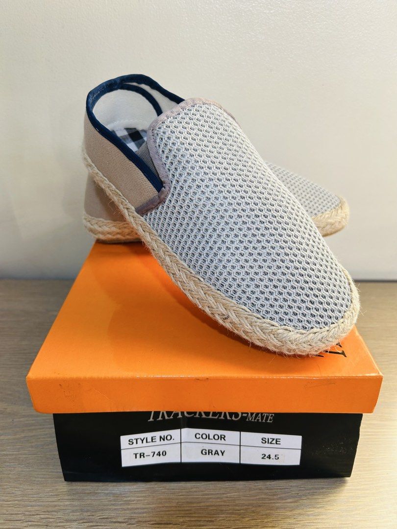 Trackers-Mate Gray Espadrille Slip-on Shoes TR-740, Men's Fashion ...