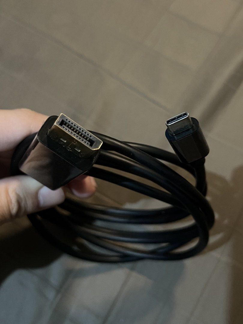 Type C Input to Display Port Output Cable (Category: Computer Parts) located in Manila. Submitted by cosmicbear-ead33b (Listing ID 1467527575, Image 2). Description: For Sale: Type C to Display Port Cable Input: Type C Output: Display Port Supports up to 4K 60HZ Resolution Price: PHP 200 RFS: Declutter Location: Tondo, Manila Pickup/Shipping MOP: GCash/GoTyme/MariBank PM if interested, Thank you..