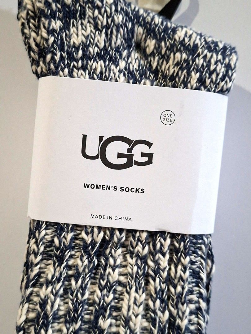 Ugg Winter Socks (Category: Socks & Tights) located in Pasig City. Submitted by atticnumber10 (Listing ID 1467384154, Image 2). Description: Brand new. Ugg rib-knit socks for winter in color Nightfall (dark charcoal / slate). One size. Textured stretch rib knit, soft twill tape with the UGG® logo on the top cuff, and a reinforced toe. Only 1 pair left! 📍Pasig City. Buyer to shoulder delivery fees. 💳 GCash / BPI / Maya / Maribank 🚚 Lalamove/Gra