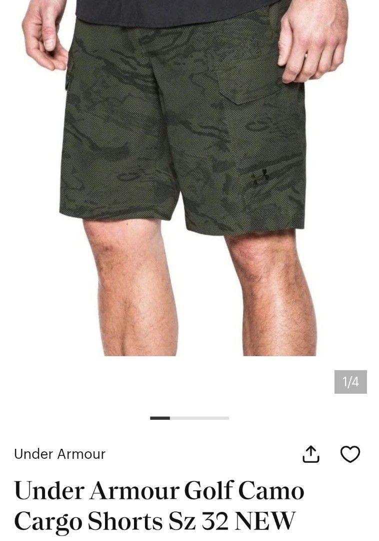 🏷️Under Armour Golf Camo Cargo Men's Short (Category: Activewear) located in Cebu City. Submitted by keenstone_24df15 (Listing ID 1467514673, Image 2). Description: 💯 Authentic 🏷️Under Armour Golf Camo Cargo Men's Short Size: 36 Length: 20.5 Hem: 12 Colorate & Condition: 9.8 Out Of 10 Like New Condition Cut Tag But 💯 Authentic 📌Mine: 1,250 ✈️Free Shipping 🏠Location: Cebu City 🚚Thru J&T (Door To Door).