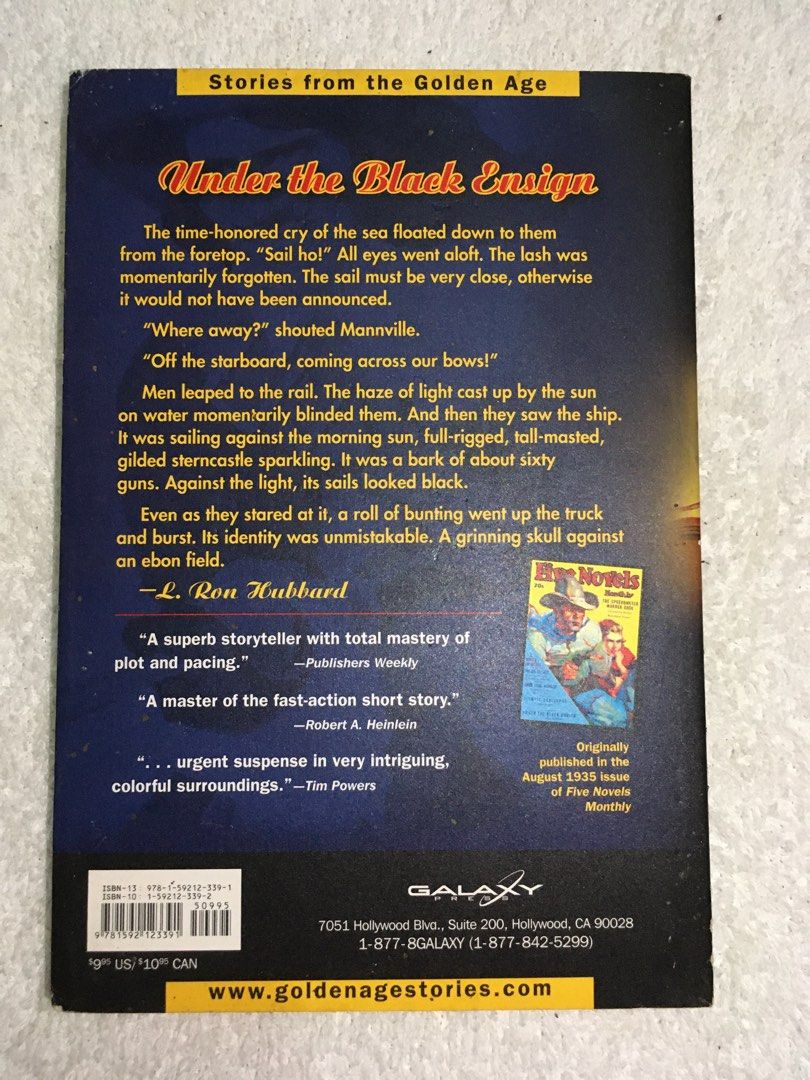 Under the Black Ensign by L. Ron Hubbard (Category: Storybooks) located in Rosario. Submitted by c__tops (Listing ID 1467443517, Image 2). Description: RFS: declutter.