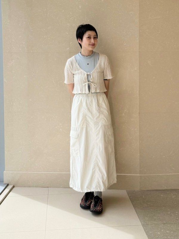 Uniqlo GU Tech Cargo Long Skirt (Category: Skirts) located in Batangas. Submitted by buy3get1freerandom (Listing ID 1467399094, Image 3). Description: Product ID: 350004 Size on tag: Small Waist : 24”-28” via tape measure Length: 33” via tape measure Condition: 9/10 Flaw/s: None ✅ Both side pockets ✅ Inner lining ✅ Back slit ✅ Drawstrings 📌 FIRST TO PAY BASIS 📌 Please manage your expectations, as these are preloved items. 📌 No when worn photos