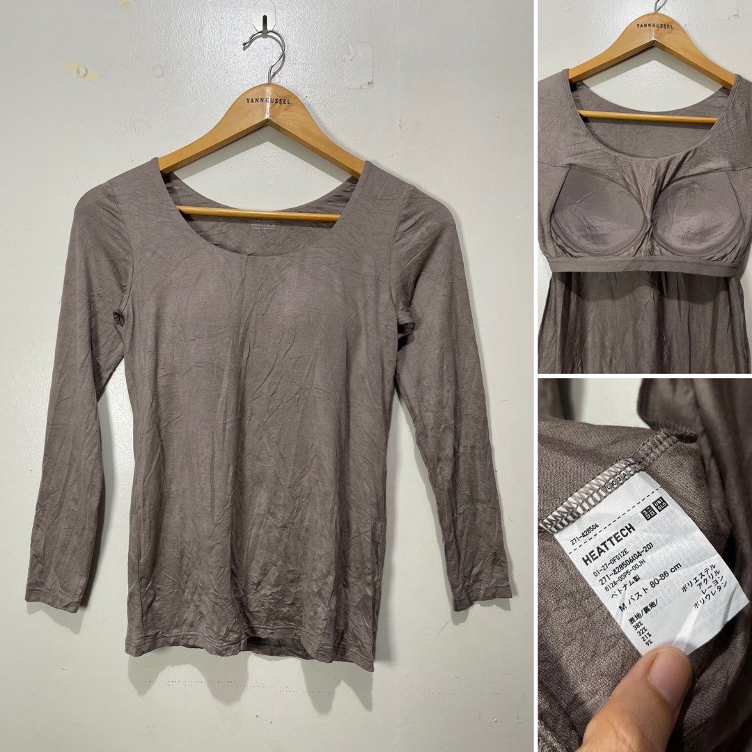 Uniqlo Heattech Padded Long Sleeves (Category: Coats, Jackets and Outerwear) located in Davao. Submitted by yannrussel00 (Listing ID 1467537641, Image 3). Description: Inner long sleeves with built-in bra Sizes posted in each photo. ₱380 each. Will give discount for bulk orders. .