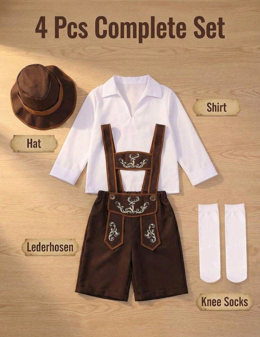 United Nations: Germany (Category: Babies & Kids Fashion) located in Quezon City. Submitted by mamashopfinds (Listing ID 1467446371, Image 3). Description: United Nations: Bavarian Boy costume Sizes: 120 and 130 Both used once p650 each, 1200 for both.