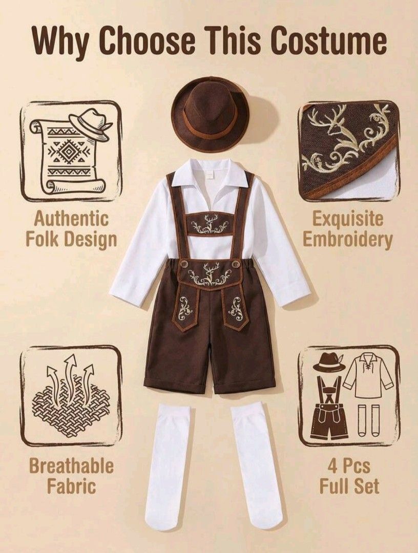 United Nations: Germany (Category: Babies & Kids Fashion) located in Quezon City. Submitted by mamashopfinds (Listing ID 1467446371, Image 2). Description: United Nations: Bavarian Boy costume Sizes: 120 and 130 Both used once p650 each, 1200 for both.