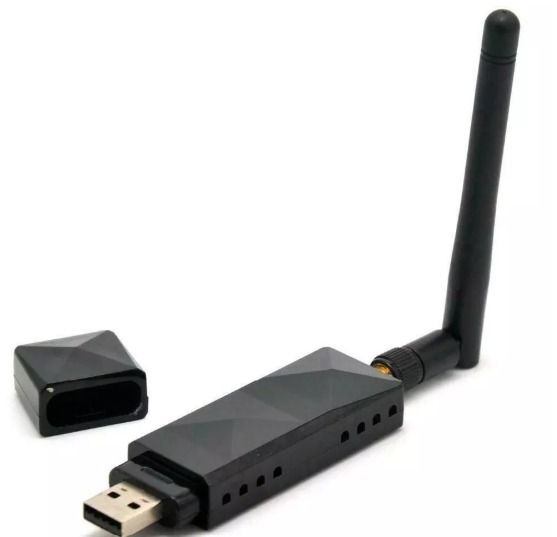 USB WiFi Adapter with External Antenna (Category: Cables & Adaptors) located in Quezon City. Submitted by vinceniko (Listing ID 1467531703, Image 1). Description: - Color: Sleek Black - Antenna: Detachable high-gain antenna for superior signal strength - Compatibility: Works great with both laptops and desktop computers - Design: Compact and portable size - Extra: Includes a protective cap to keep the USB connector safe when not in use.