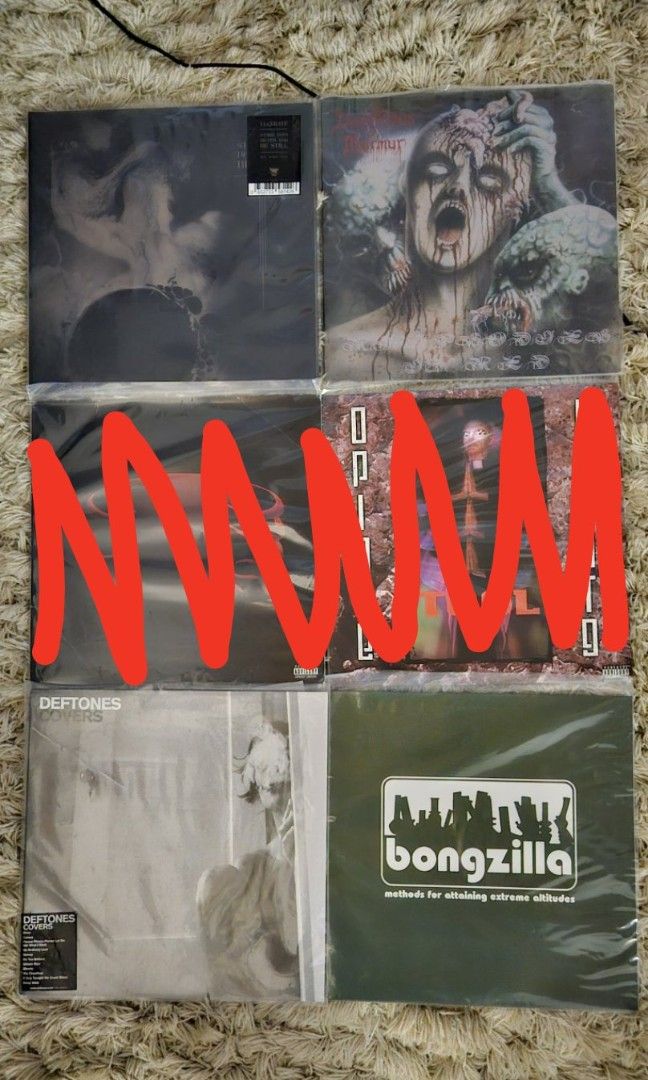 Various Metal vinyl records LP (Category: Vinyls) located in Lucena. Submitted by MattC (Listing ID 1466032086, Image 1). Description: Bongzilla - Methods for attaining extreme altitudes - 1000 - NM Deftones - Covers - 1800 - NM Ulcerate - Stare into death and be still - 2000 - NM Disastrous Murmur - Rhapsodies in Red - 2000 - NM Kanonenfieber - Die Urkatastrophe - 1800 NM Bongzilla- Gateway - 2200 - NM 10,500 if take all..