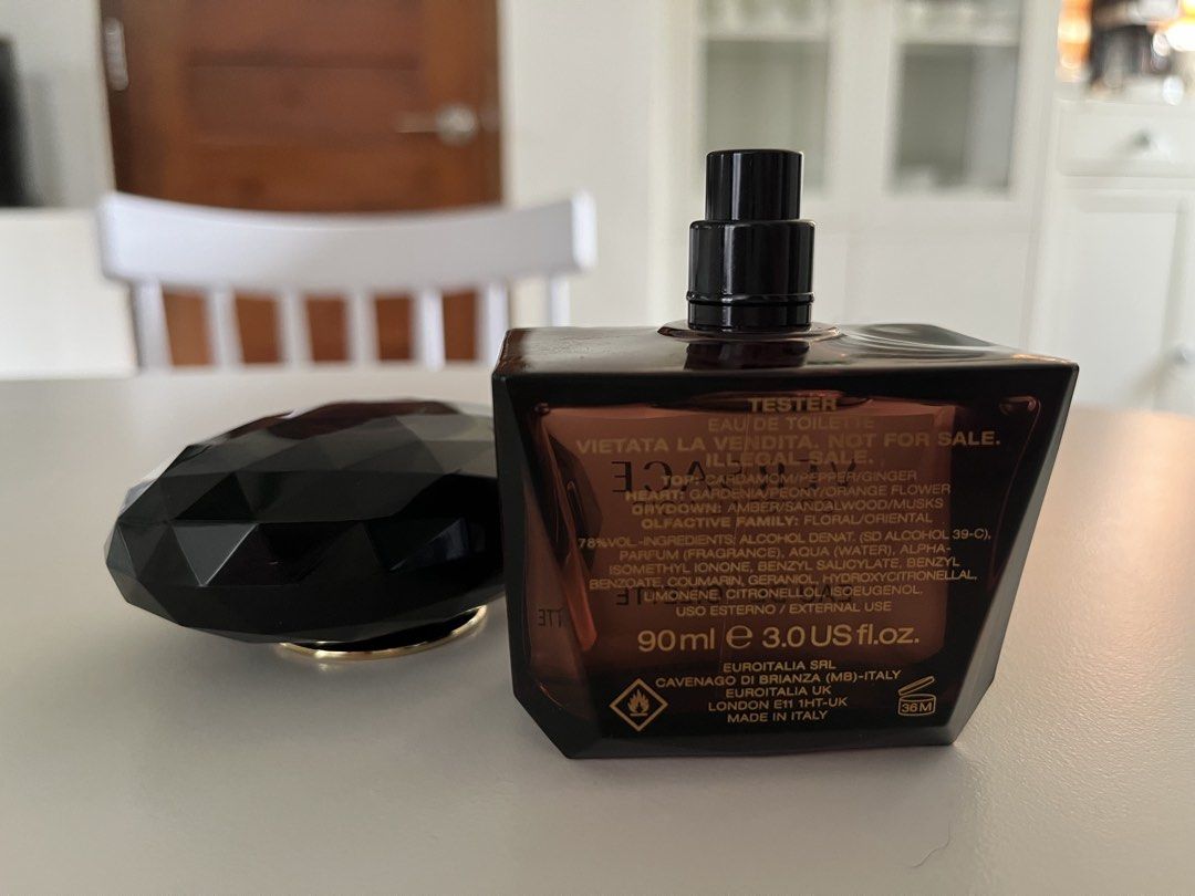 VERSACE CRYSTAL NOIR EDT 90ML TESTER BOTTLE (Category: Fragrance & Deodorants) located in Amadeo. Submitted by lovechristineee (Listing ID 1467433071, Image 3). Description: Bought from JP Fragrance TESTER BOTTLE Very good condition, no dents, no issue Used once (for a wedding, max 5 sprays) No box RFS: notes/scent is too heavy and floral for my liking :(( Negotiable.