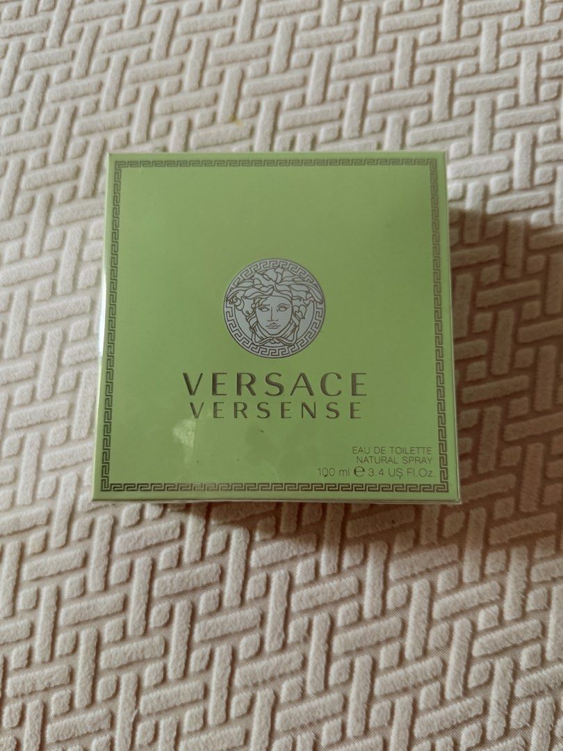 Versace Versense Eau De Toilette 100ml (Category: Fragrance & Deodorants) located in Makati City. Submitted by cotton044 (Listing ID 1467422561, Image 1). Description: Brand: Versace Versense Eau de Toilette Concentration: Eau de Toilette (EDT) Size: 100ml / 3.4 US Fl. Oz. Condition: Completely brand new, unopened, and still in its original factory cellophane seal. Fragrance: This is a beautiful, highly rated fresh citrus and floral scent—perfect
