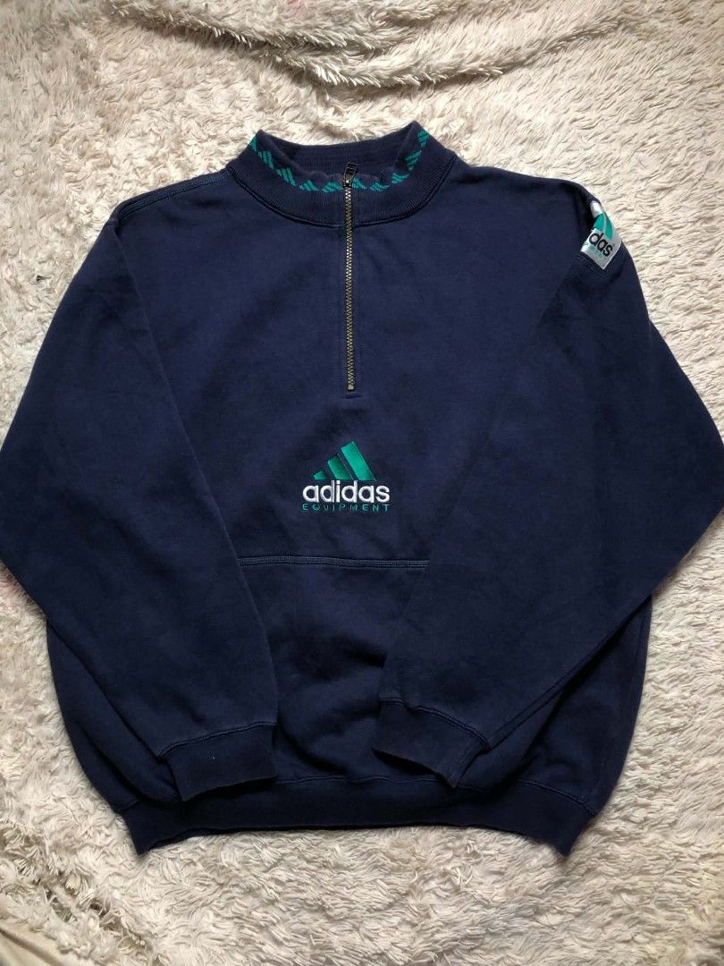 Vintage 90's Addidas Equipment zip Jacket (Category: Coats, Jackets and Outerwear) located in Manila. Submitted by truecat.00a53a (Listing ID 1467373348, Image 1). Description: size large Good condition legit and authentic Embroidered Design.