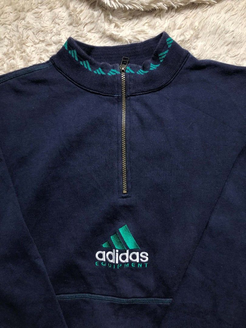 Vintage 90's Addidas Equipment zip Jacket (Category: Coats, Jackets and Outerwear) located in Manila. Submitted by truecat.00a53a (Listing ID 1467373348, Image 3). Description: size large Good condition legit and authentic Embroidered Design.